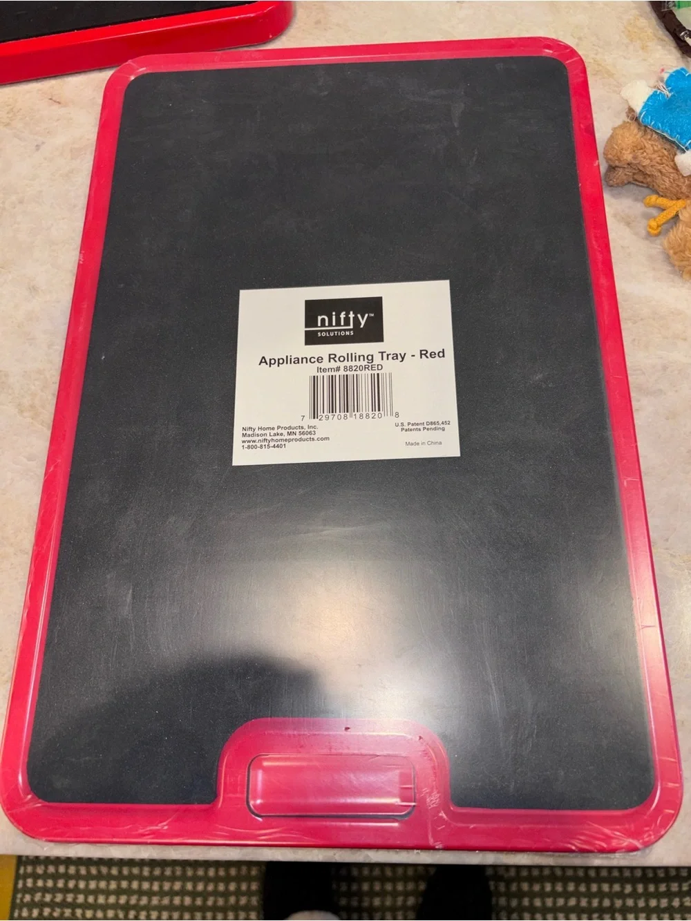 Nifty appliance rolling tray Red